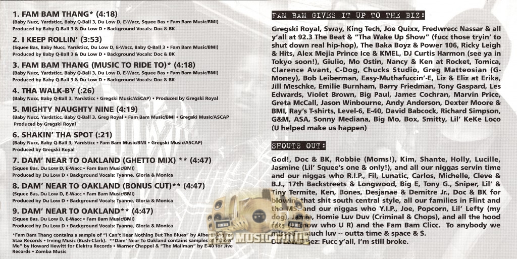 FAM BAM CLICC/DA BOMBAY/G-RAP FAM BAM CLICC/DA BOMBAY/G-RAP - メルカリ